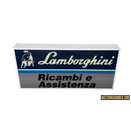 Original LAMBORGHINI “Ricambi e Assistenza” Illuminated Sign
