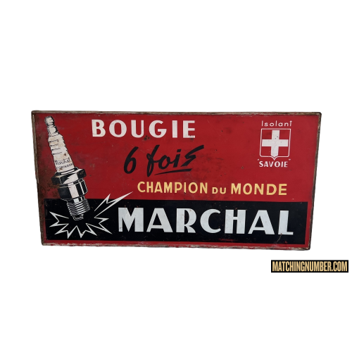 Cartello pubblicitario originale Ferrari "Bougie MARCHAL" 1x2 mtr
