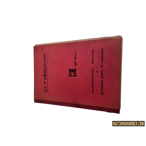 Libretto Alfa Romeo GT1300 Junior
