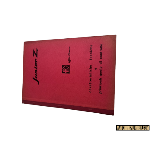 Libretto Alfa Romeo Junior Z