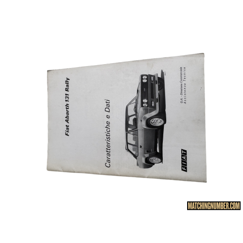 Libretto Fiat Abarth 131 Rally