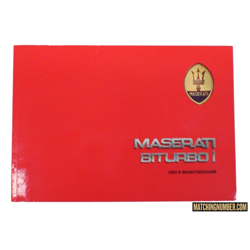 Libretto uso e manutenzione Maserati Biturbo 2000 i