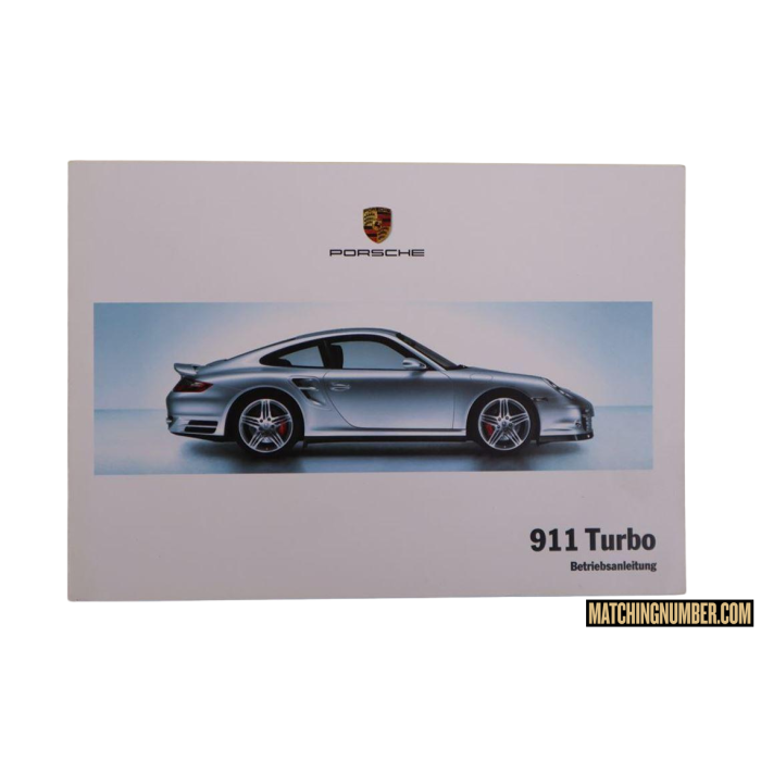 Manuale del proprietario di Porsche 911 Turbo Modello 997