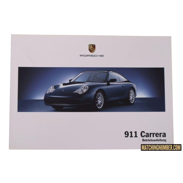Manuale del proprietario Porsche 911 Carrera modello 996