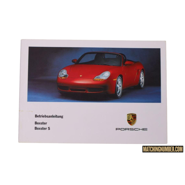 Manuale del proprietario Porsche 986 Boxster e Boxster S